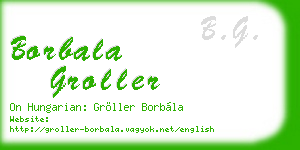 borbala groller business card